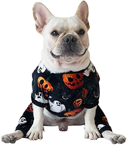 CuteBone Halloween Dog Pajamas Pet Clothes Cat Apparel Shirt Winter Holiday Cute Pjs Bodysuit for Doggie Onesies P166XS - Image 2