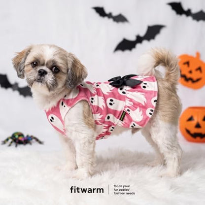 Fitwarm Halloween Ghost Dog Dress, Funny Dog Halloween Costumes, Doggy Clothes for Small Dogs Girl, Pet Apparel, Pink, White, Black, XXS - Image 4