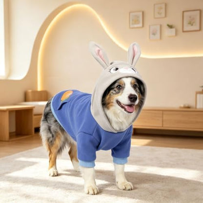 Hotumn Blue Bunny Dog Halloween Costume for Medium Pets (Large) - Image 6