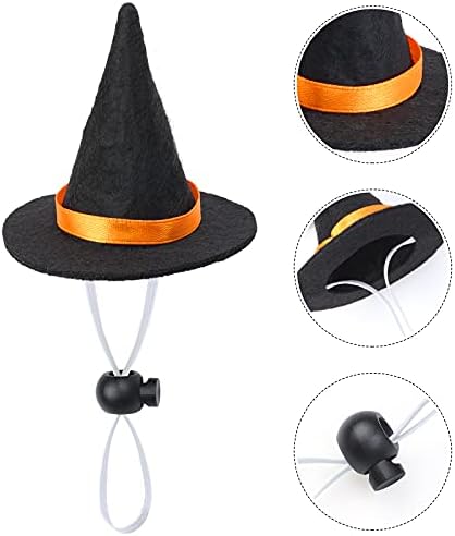 Yewong 3 Pieces Pet Hat Pet Sailor Captain Hat Cowboy Hat Witch Hat Dog Cat Pet Costume Hat for Halloween Party Photo Props Supplies - Image 4