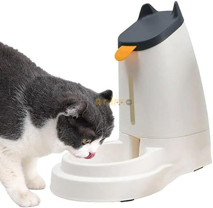 Automatic Pet Feeder & Water Dispenser Set, 3.3L Gravity Food Dispenser + 3.1L Waterer, Non-Electric Cat & Dog Feeding Station with Flow Control, Anti-Slip Base, Large Capacity for Small & Medium Pets