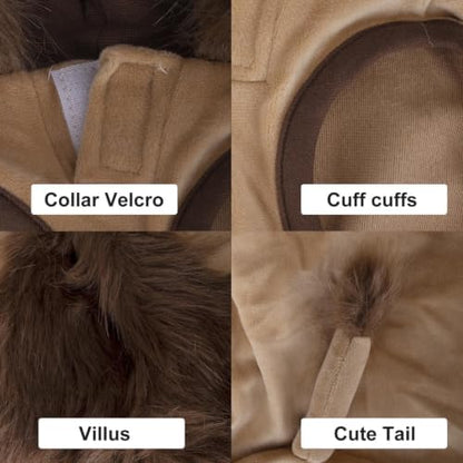 Lion Pet Costume for French Bulldog, Funny Lion Outfit, Dog & Cat Party Clothes, Halloween Cosplay (M, Lion) - Image 6