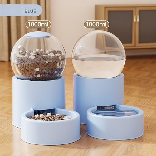 Small Automatic Pet Feeder and Water Dispenser Set with Pet Food Bowl
