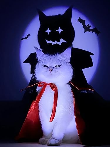 FOIMAS Dog Cat Halloween Costume,Vampire Devil Cape Cloak Pet Costume for Cats Dogs Halloween Costume Party Supply - Image 6