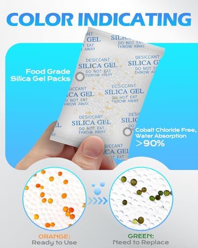 16 Pack Pet Food Desiccant Packs with Color Indicating, Compatible with Petlibro/Petkit/Pawsync Automatic Cat Feeder, Replaced Desiccant for Most Automatic Pet Feeders, Individually Wrapped