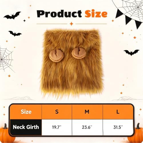 Dog Lion Mane Costume Pet Realistic Wig Halloween Dogs Costume Accessory - Image 2