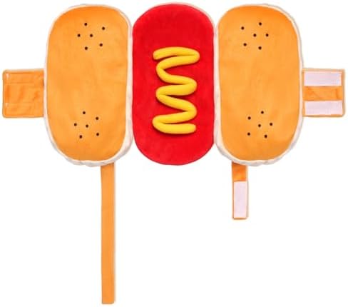 Pet Hot Dog Costume Funny Food Halloween Costume for Small Dog Cats - Image 2