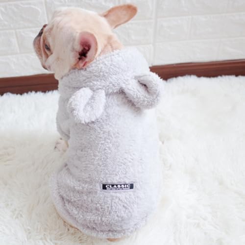 Easter Dog & Cat Outfit - Bunny Ears Hoodies Fleece Sweatshirt for Small Dogs & Cats (X-Large, Grey) - Image 2