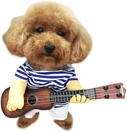 NACOCO Pet Guitar Costume Dog Costumes Cat Halloween Christmas Cosplay Party Funny Outfit Clothes (M) by HOME