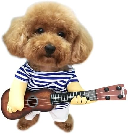 NACOCO Pet Guitar Costume Dog Costumes Cat Halloween Christmas Cosplay Party Funny Outfit Clothes (L) by HOME
