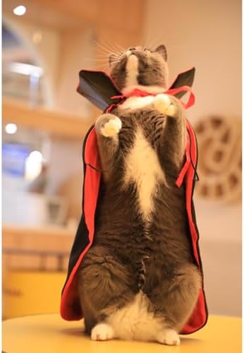 Dog Cat Vampire Cloak Costume for Small Medium Large Dogs Cats, Halloween Dog Costumes Cat Vampire Cloak - Image 5
