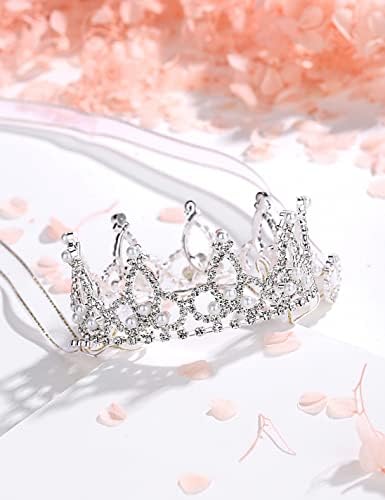 Lovelyshop Royal Pet Costume, Red Velvet Cloak & Silver Pearl Crown, M - Image 4