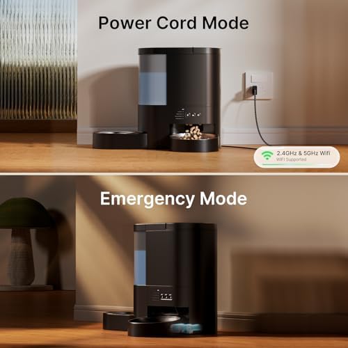 Automatic Cat Feeder and Water, 5G WiFi App Control Cat Dry Food Dispenser
