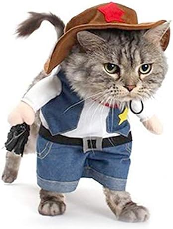 NACOCO Cowboy Dog Costume with Hat - Blue Cat & Small Dog (Medium) by HOME