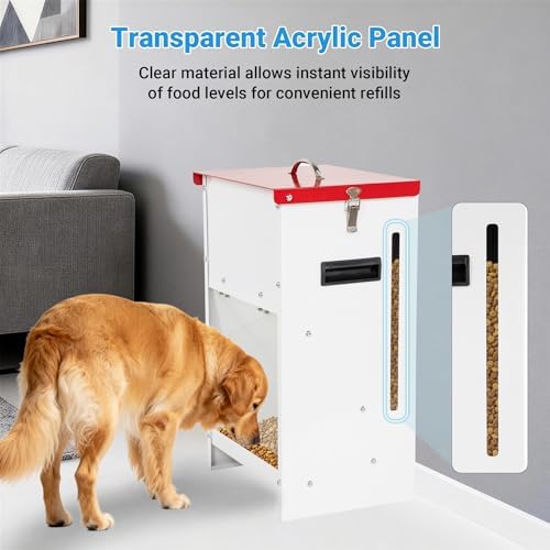 Automatic Dog Feeder - 50LBS Capacity Auto Gravity Dispenser