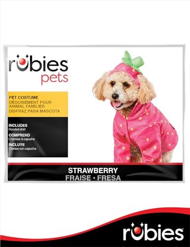 Rubies Strawberry Pet Hoodie Costume for Dogs or Cats, XL - Image 5