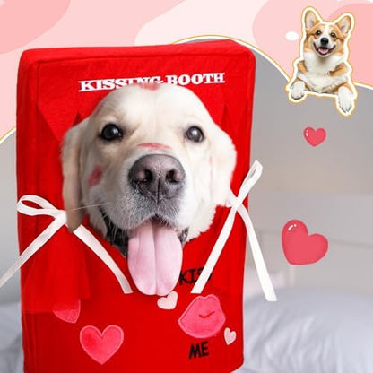 Hallowen Dog Kissing Booth Costume Headpiece for Pets, Red, L/XL - Image 5