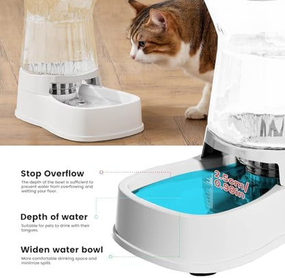 Gardner Pet 1.0Gal Gravity Automatic Dog Water Bowl Dispenser 100% BPA Free(White)