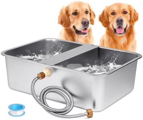 6 Gallon Automatic Dog Water Bowl Dispenser Outdoor Dog Waterer