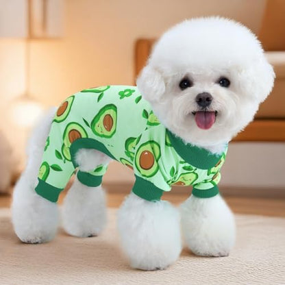 XPUDAC 4 Pieces Dog Pajamas Small Sized Dogs Boy Girl Strechy Soft Pjs Summer Pet Clothes for Dog Cat Puppy Onesies, XL - Image 2