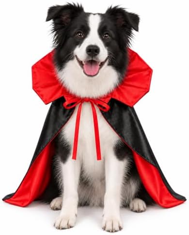 Toddmomy Dog Halloween Vampire Cape Costume 21.1" for Medium Dogs by Toddmomy