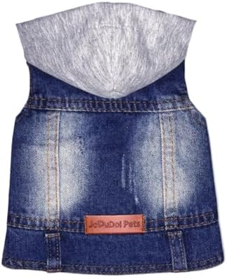 Small Dog Jeans Jacket with Hooded,Denim Pet Coat for Puppy(XL) by JcDuDoi