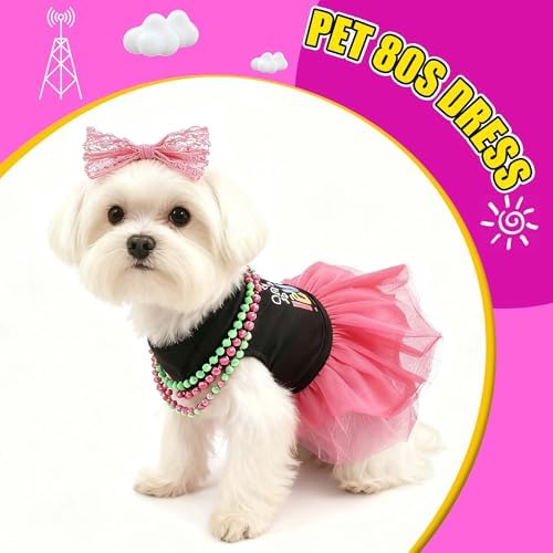 3 Pack Halloween Dog I Love 80s Dress Pet Disco Costume Outfit,XXL - Image 4