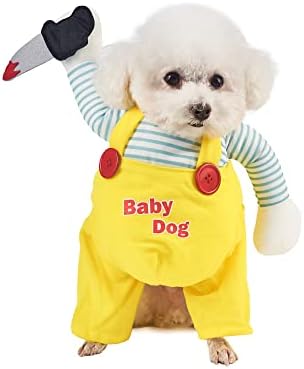 NACOCO Dog Halloween Costume Pet Knife Doll Cat Halloween Outfits Funny Party Cos-Playing Party for Small and Medium Dogs(XL) by HOME