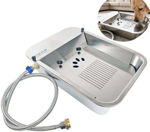Automatic Water Dispenser for Dogs Slow-Drink,Splash-Proof Design