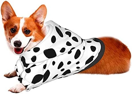 Fashion Pet Dog Cat Hoodies, Dalmation Print Pet Clothes Puppy Winter Sweatshirt Warm Sweater Coat Jacket XS - Image 2