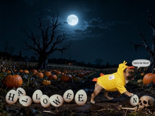 iChoue French Bulldog Halloween Duck Costume Clothes Hoodies Outfits, L - Image 4