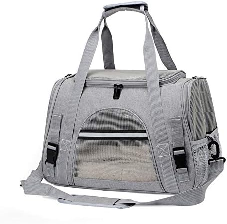 Cat Carriers, Dog Carriers, Pet Carriers – Airline-Approved Soft-Sided Bag for Cats & Small Dogs (Up to 15 lb), Foldable, Breathable Mesh, Privacy Cover, Washable & Lightweight