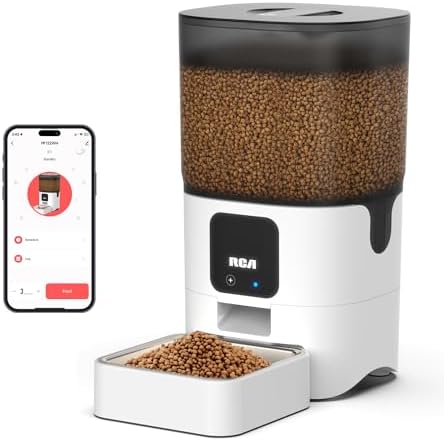 Automatic Cat Dog Feeder, Smart WiFi App 6L Food Dispenser, Portion Control