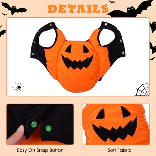 FUAMEY Dog Pumpkin Costume, Pet Halloween Costumes Coat Hat Set - Image 4