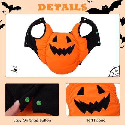 FUAMEY Dog Pumpkin Costume, Pet Halloween Costumes Coat Hat Set - Image 4