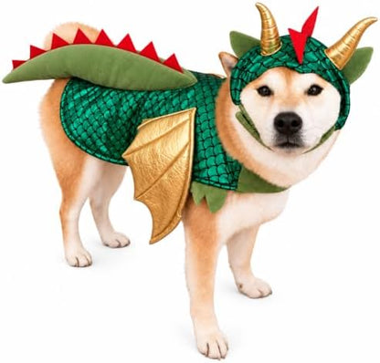 ComfyCamper Dog Green Dragon Chinese New Year Costume Cosplay Halloween, M by ComfyCamper