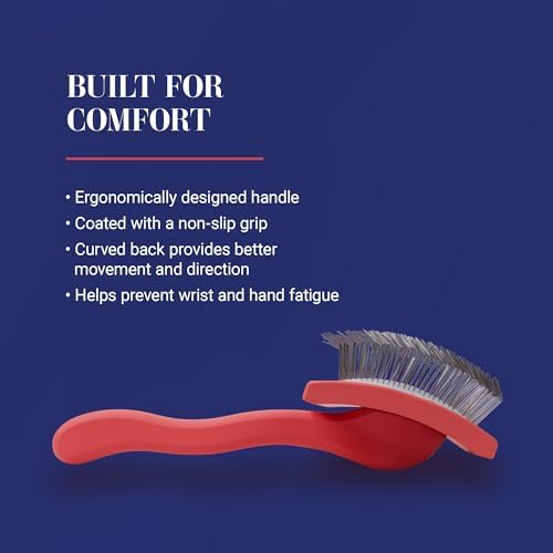 Chris Christensen Big G Dog Slicker Brush for Dogs (Goldendoodles, Labradoodles, Poodles), Groom Like a Professional, Fluff Detangle Style, Saves Time Energy, Coral, Large - Image 5