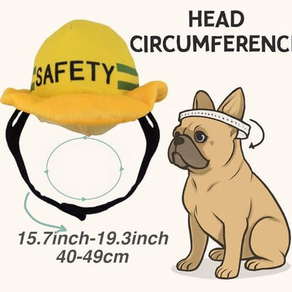 Dog Construction Costume for Medium Dog Helmet and Service Dog Vest Cute Outdoor Workers hat for pet Halloween Architect ostume - Image 5