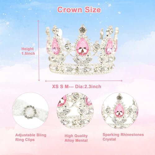 FLAdorepet Dog Cape Princess Costume with Crown,Pet Birthday Outfit Dress,M - Image 6