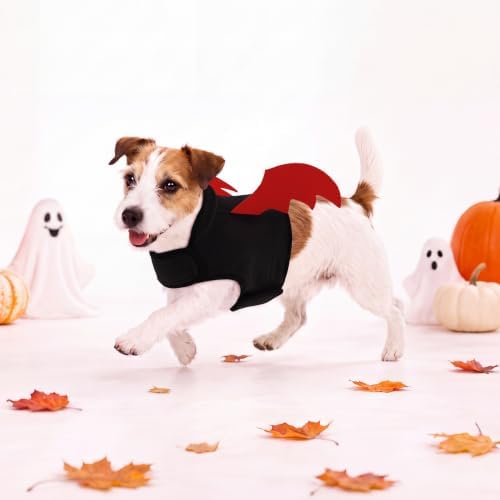 PUMYPOREITY Dog Halloween Costume with Bat Wings, Fleece Pet Outfit - Image 4