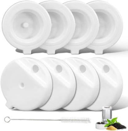 8Pcs Gravity Pet Water Fountain Filters, Automatic Pet Waterer Replacement Filters for 3.6L/4.6L/6L/8L Dog Water Dispenser(8 Filters with 1Brush)