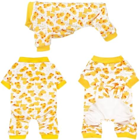 Paiaite Dog Pajamas Onesie: Comfortable Four-Legged Apparel for Small, Medium, & Large Dogs, Polyester Material for Comfort, Wrinkle Resistance, Moisture Wicking, Stretchiness Cartoon Duck XXL - Image 3