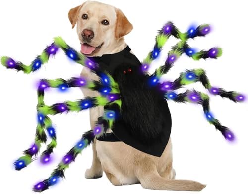 OurWarm Dog Halloween Costumes, Adjustable Medium Large Dog Spider Costume by OurWarm