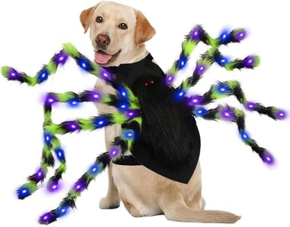 OurWarm Dog Halloween Costumes, Adjustable Medium Large Dog Spider Costume by OurWarm