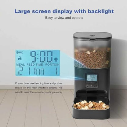 ANDOLL HOME Automatic Cat Feeder,4L Timed Cat＆Dog Dry Food Dispenser