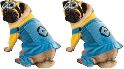 Rubie's Mens - Rubie s Despicable Me Minion Pet Costume, Blue,Yellow, L Neck 18 Girth 23 Back 22 US (Pack of 2) by Rubies