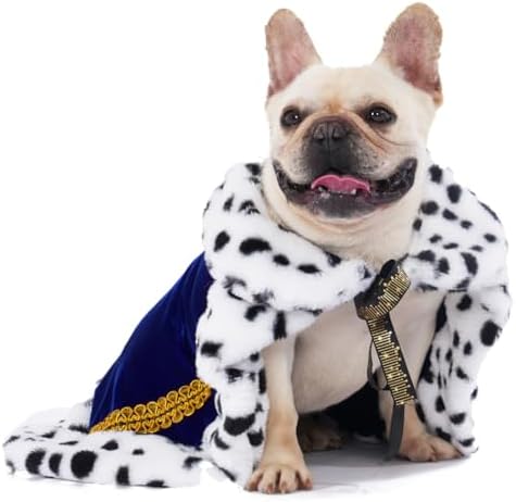 Lovelyshop Royal Velvet Pet Cloak with Fur Trim for Cats & Dogs, Blue, M/Oversize by Lovelyshop