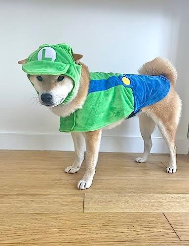 ComfyCamper Hat and Suspenders Dog Costume - X Large Medium Small Lab Star Space Cosplay Halloween Costumes, Small, Green - Image 4