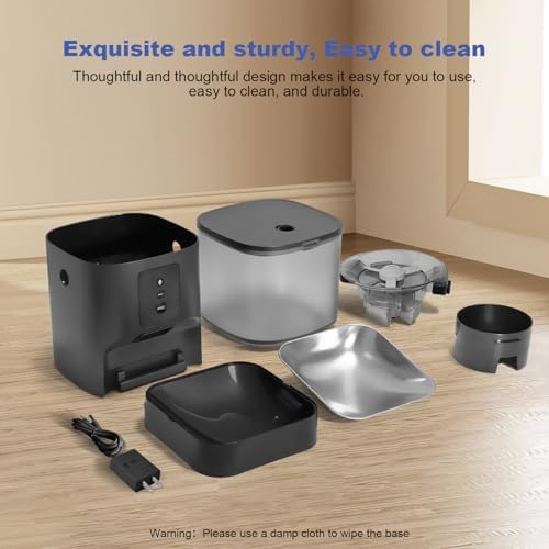 ANDOLL HOME Automatic Cat Feeder,4L Timed Cat＆Dog Dry Food Dispenser