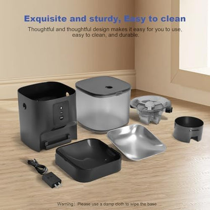 ANDOLL HOME Automatic Cat Feeder,4L Timed Cat＆Dog Dry Food Dispenser